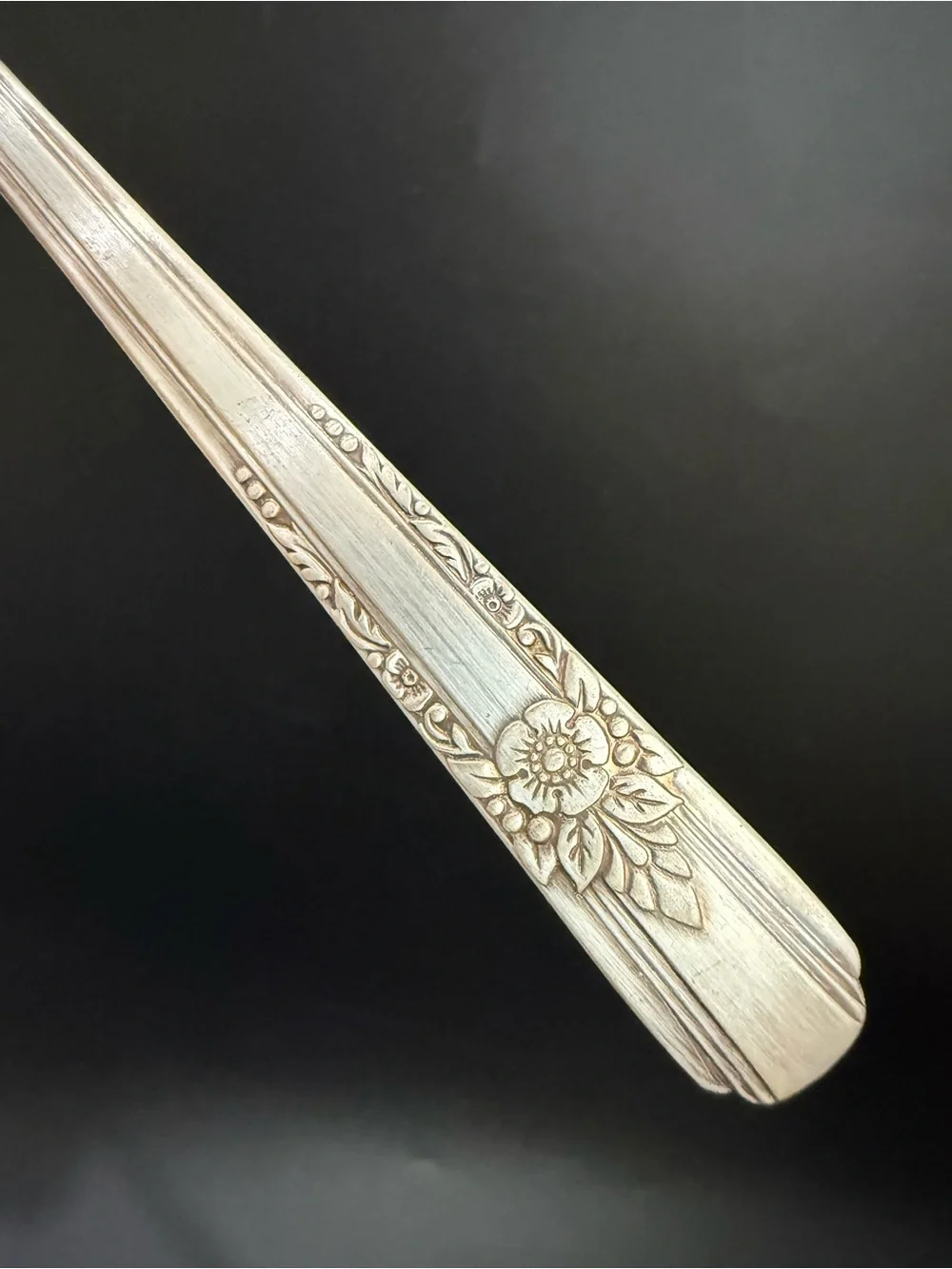 Lot 9 Vintage CARLTON Silver-plate La Rose Pattern Pastry Forks